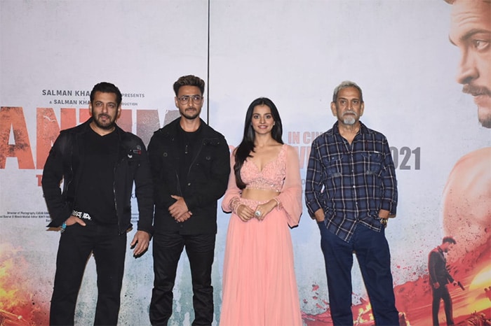 The trailer launch was also attended by <i>Antim</i> actress Mahima Makwana and director Mahesh Manjrekar.  (Image courtesy: Varinder Chawla)