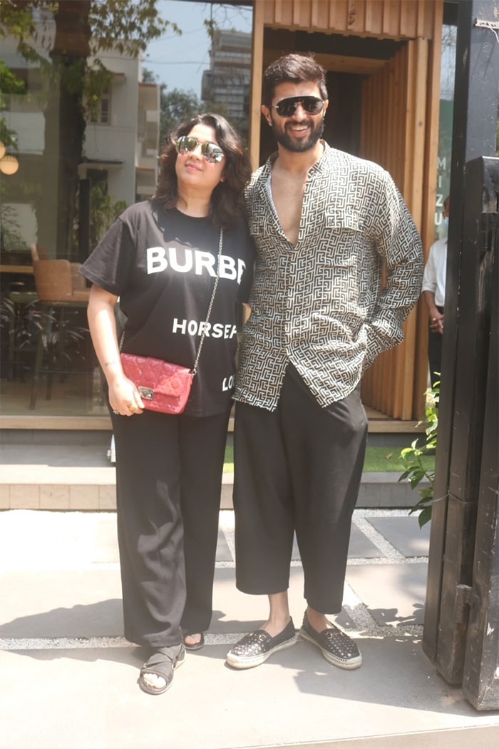 He was spotted with Charmme Kaur in Khar.