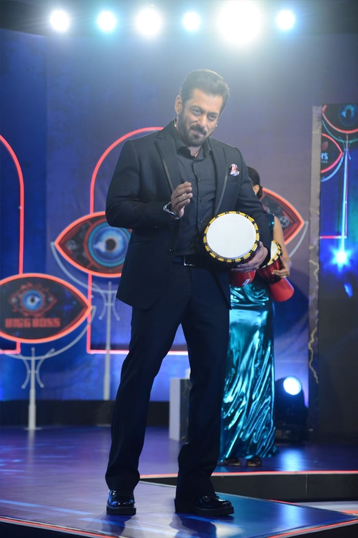 Salman Khan pictured at his candid best on the stage.