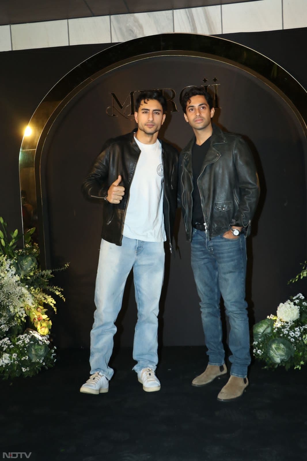 Ibrahim Ali Khan and Agastya Nanda gave the shutterbugs a perfect moment to click. (Image Courtesy: Varinder Chawla)