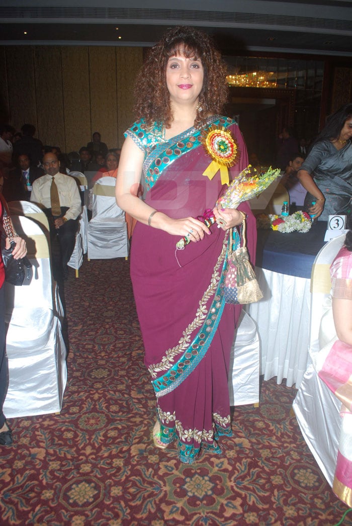 Gazal singer Penaz Masani poses for the shutterbugs.