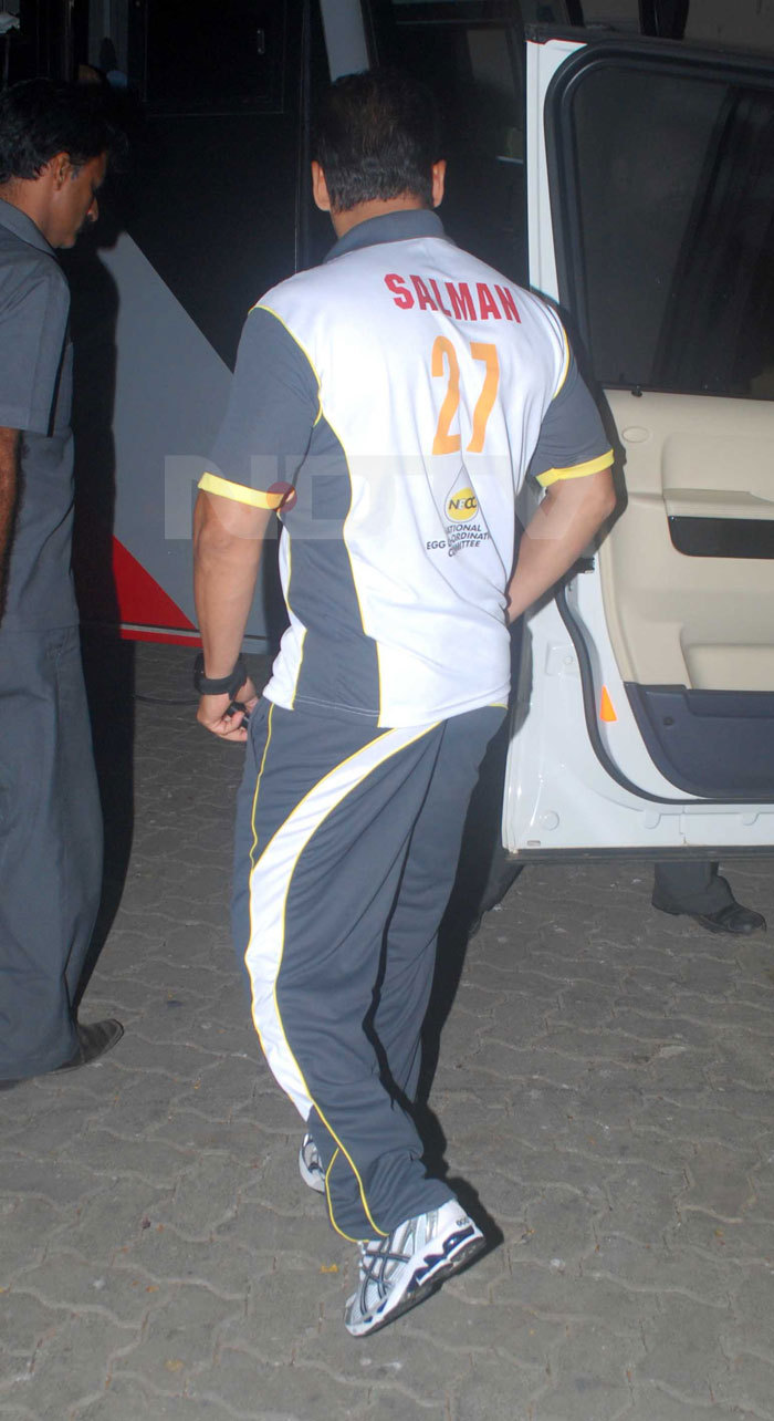 Salman Khan shoots for the Celebrity Cricket League campaign