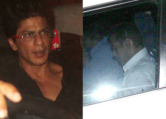 Superstar SRK returned from Kolkata after KKR's defeat to the Mumbai Indians and Salman Khan was busy shooting for the Celebrity Cricket League campaign.