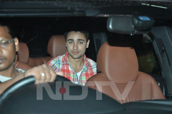 Actor Imran Khan arrives at Aamir Khan's party.