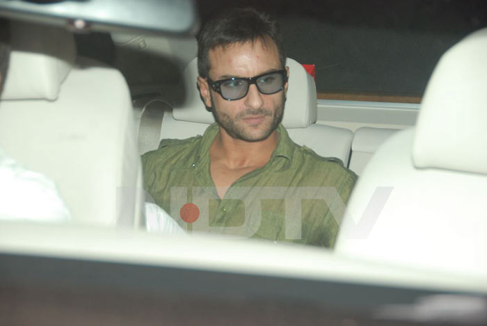 Saif Ali Khan arrives for the party.