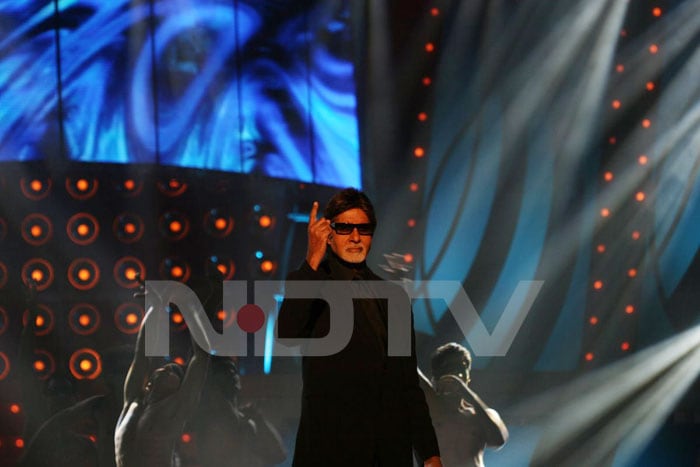 Amitabh Bachchan performs at the show.