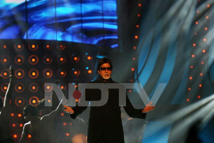 Amitabh Bachchan performs at the show.