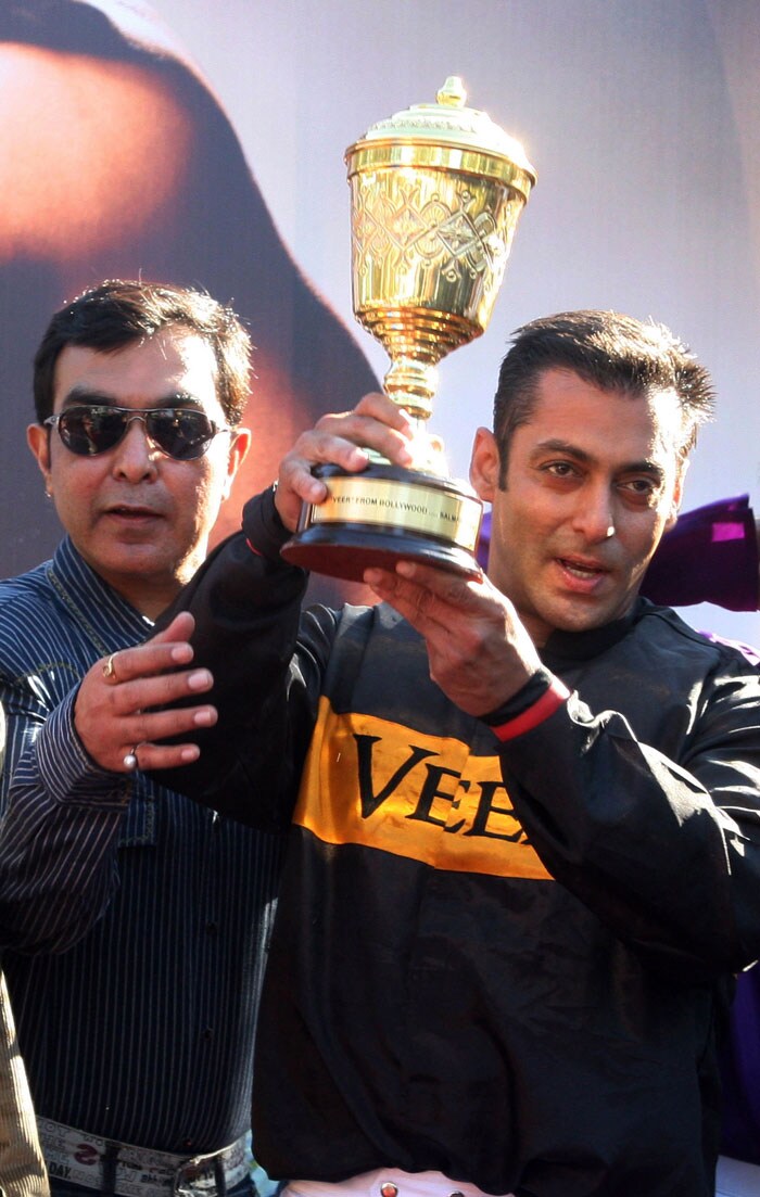 Salman Khan won the race. (Photo: AFP)