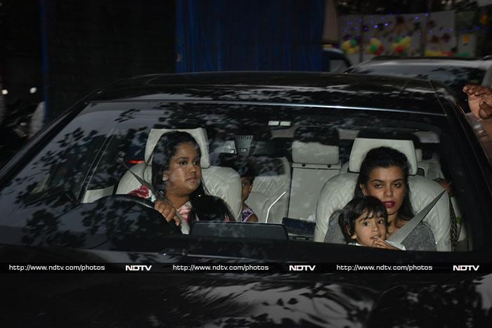 Salman's sister Arpita drove till the venue with son Ahil and a friend.