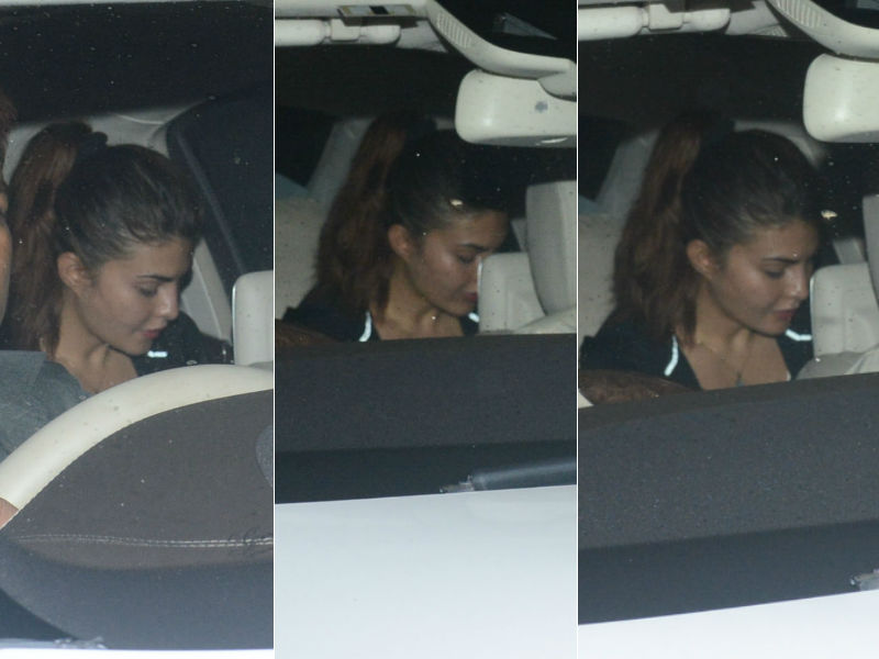 Jacqueline Fernandez Spotted At Salman's Mumbai Home