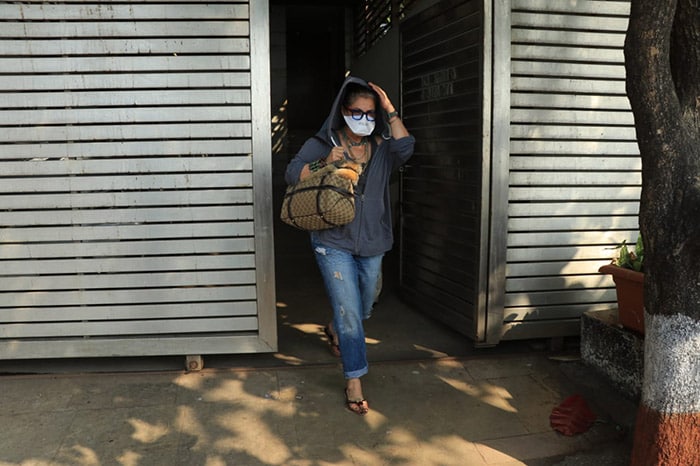 Actress Dimple Kapadia was spotted in Bandra.