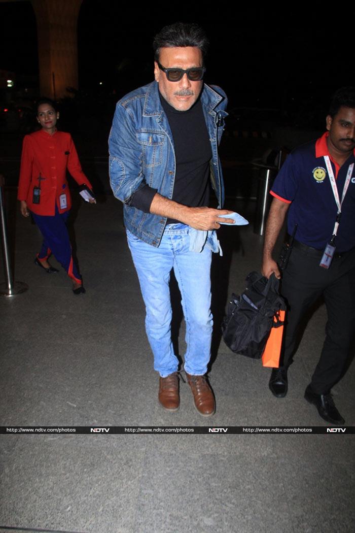Salman Khan And Jackie Shroff Fly Out Of Mumbai