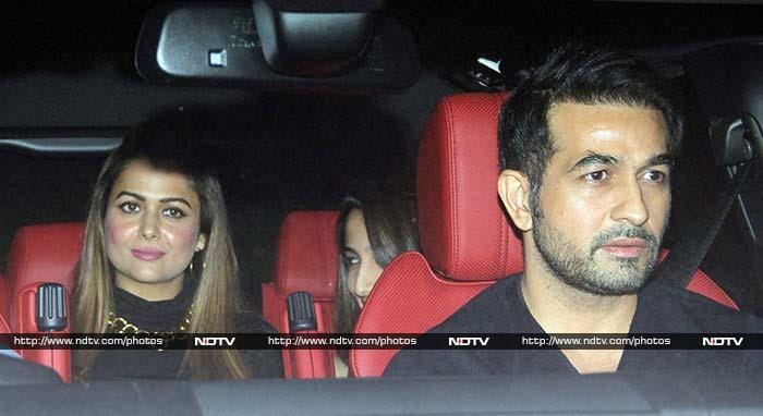 Malaika's sister, actress Amrita Arora was also there.