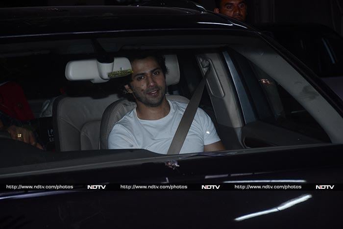 Varun Dhawan smiled for the cameras.