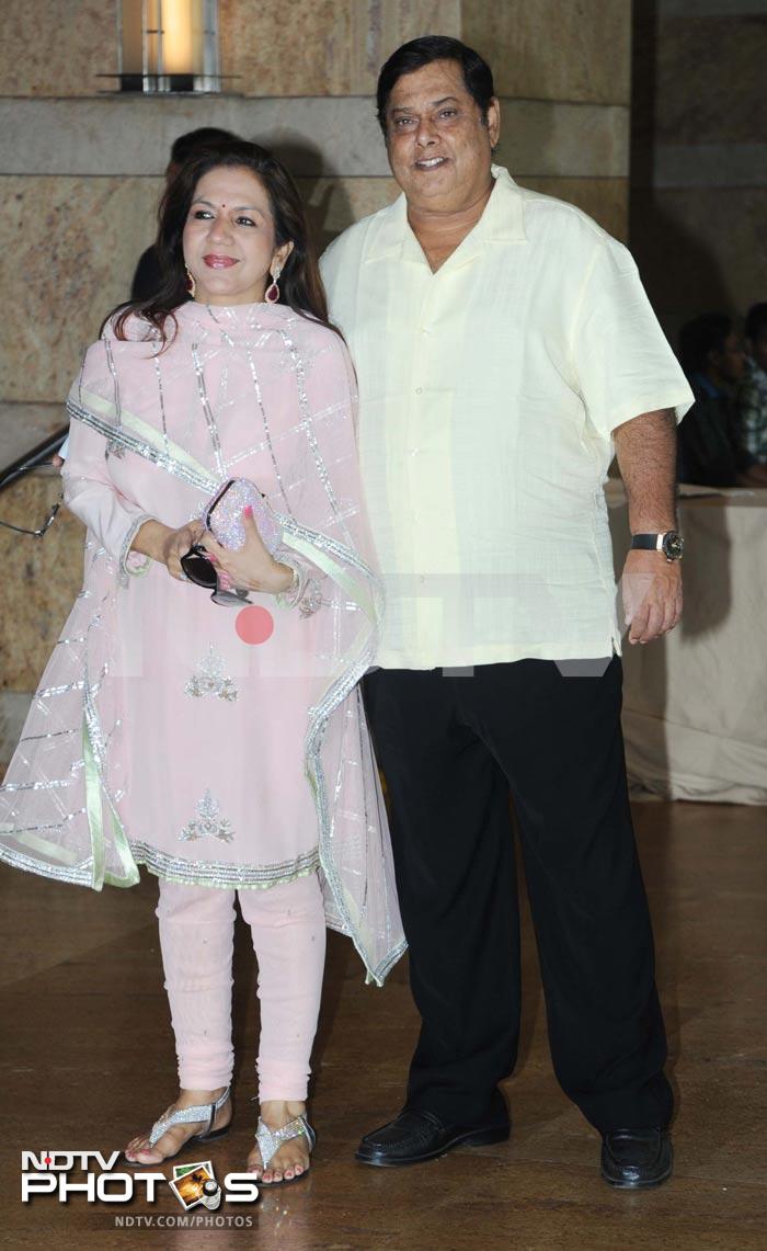 David Dhawan with his wife.