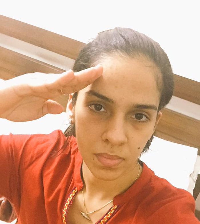 Saina Nehwal: Join me in saluting the real heroes of our country - our soldiers. #SaluteSelfie <br><br>

Proud to be a part of the #SaluteSelfie movement