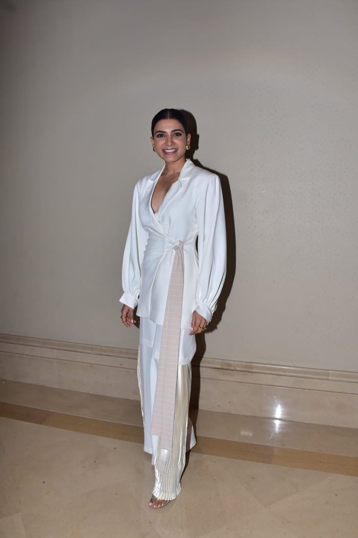 Samantha Ruth Prabhu was a sight to behold in a white outfit.