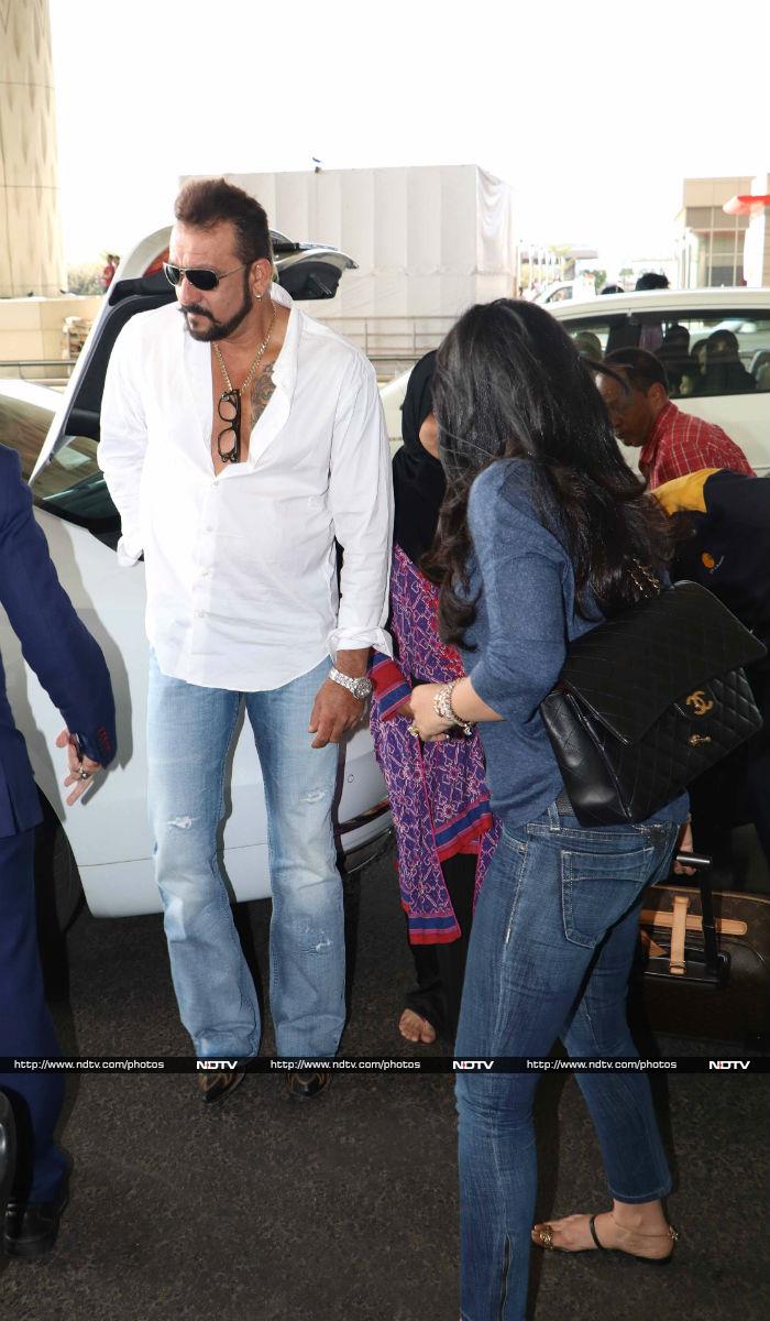 Sanjay Dutt and His Picture Perfect Family at the Airport