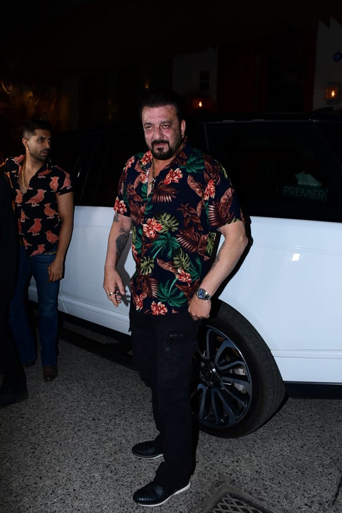 Sanjay Dutt posed for shutterbugs at Bastian, Worli.