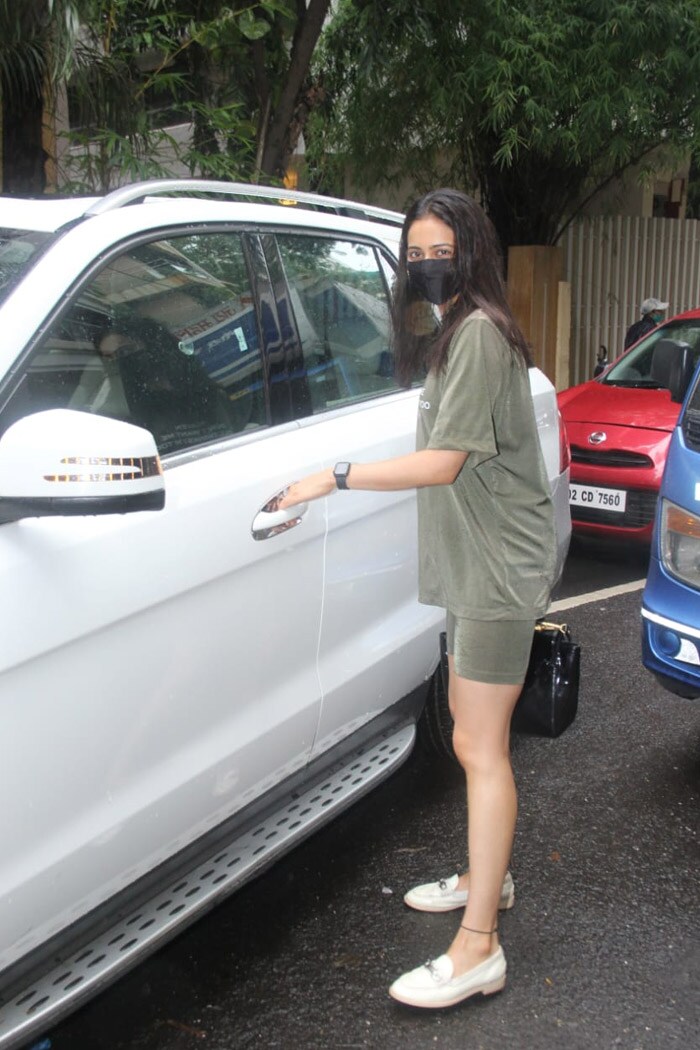Rakul Preet Singh, checked out of a salon appointment in Mumbai's Khar.