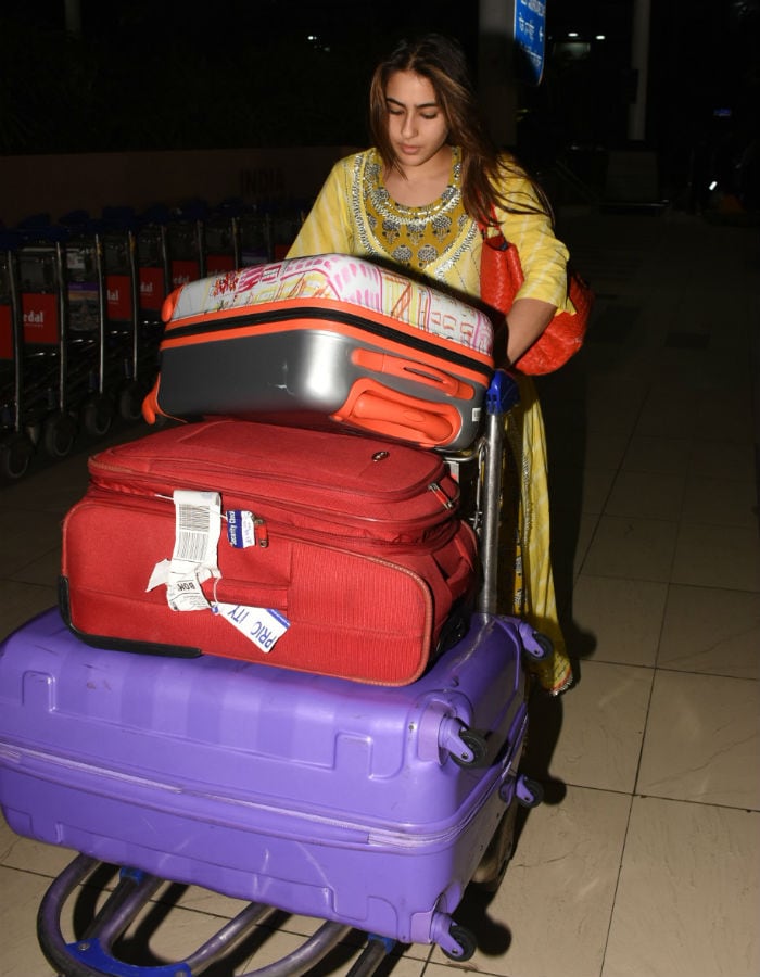 Sara Ali Khan Lights Up Mumbai Airport With Her Smile