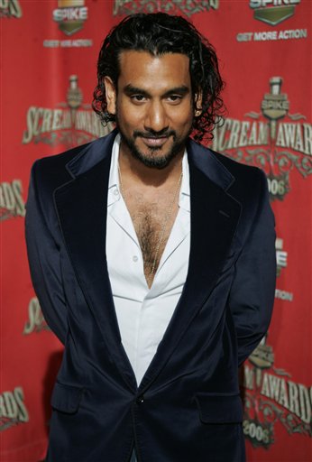 Naveen Andrews arrives to the first ever Spike TV Scream Awards at the Pantages Theatre in Los Angele.