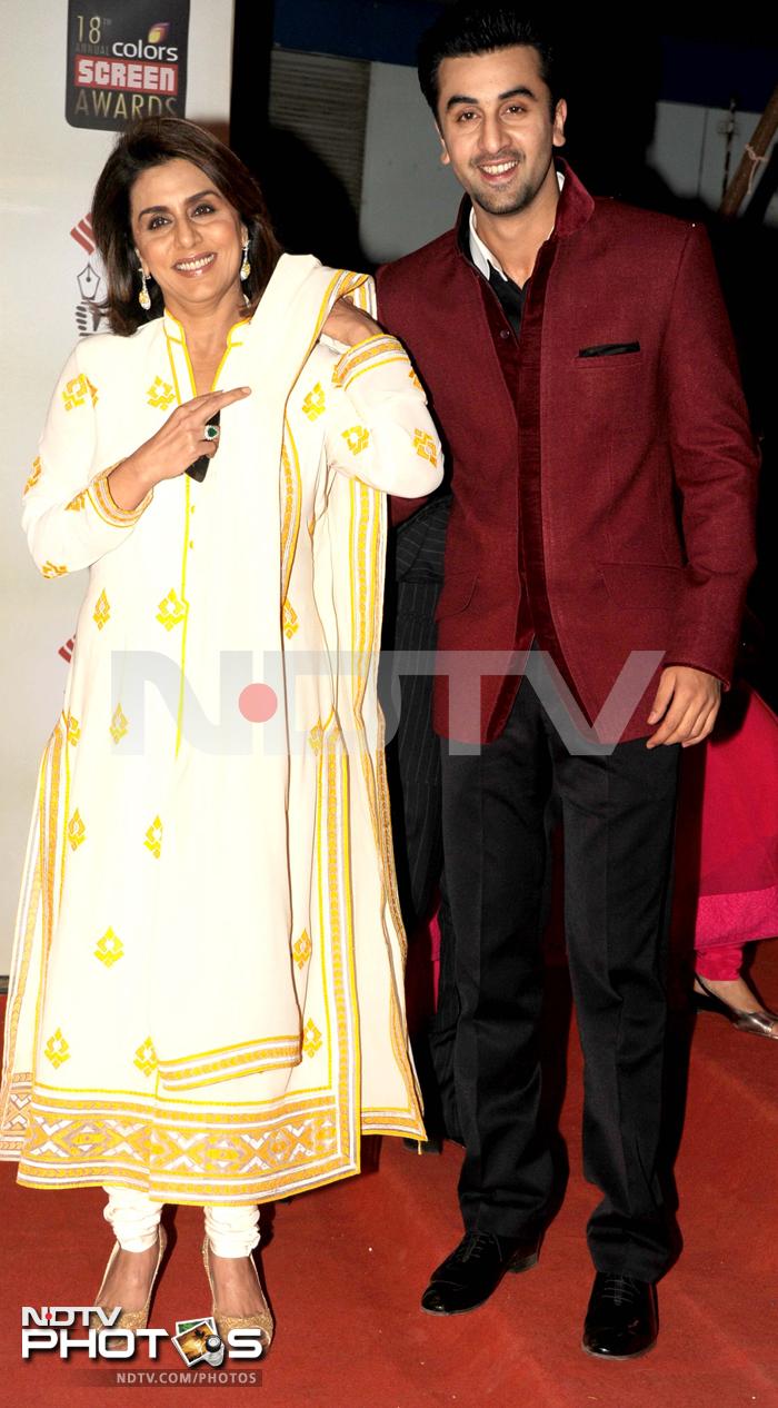 Bollywood <i> Rockstar</i>, Ranbir Kapoor, with his beautiful mother, Neetu Singh.