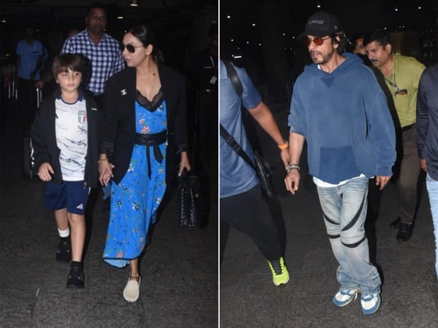 Photo : Shah Rukh Khan, Gauri And AbRam Make For A Blockbuster Airport Spotting