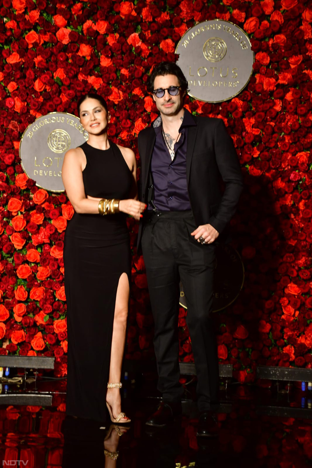 Sunny Leone and husband Daniel Weber attended the party.(Image courtesy: Varinder Chawla)