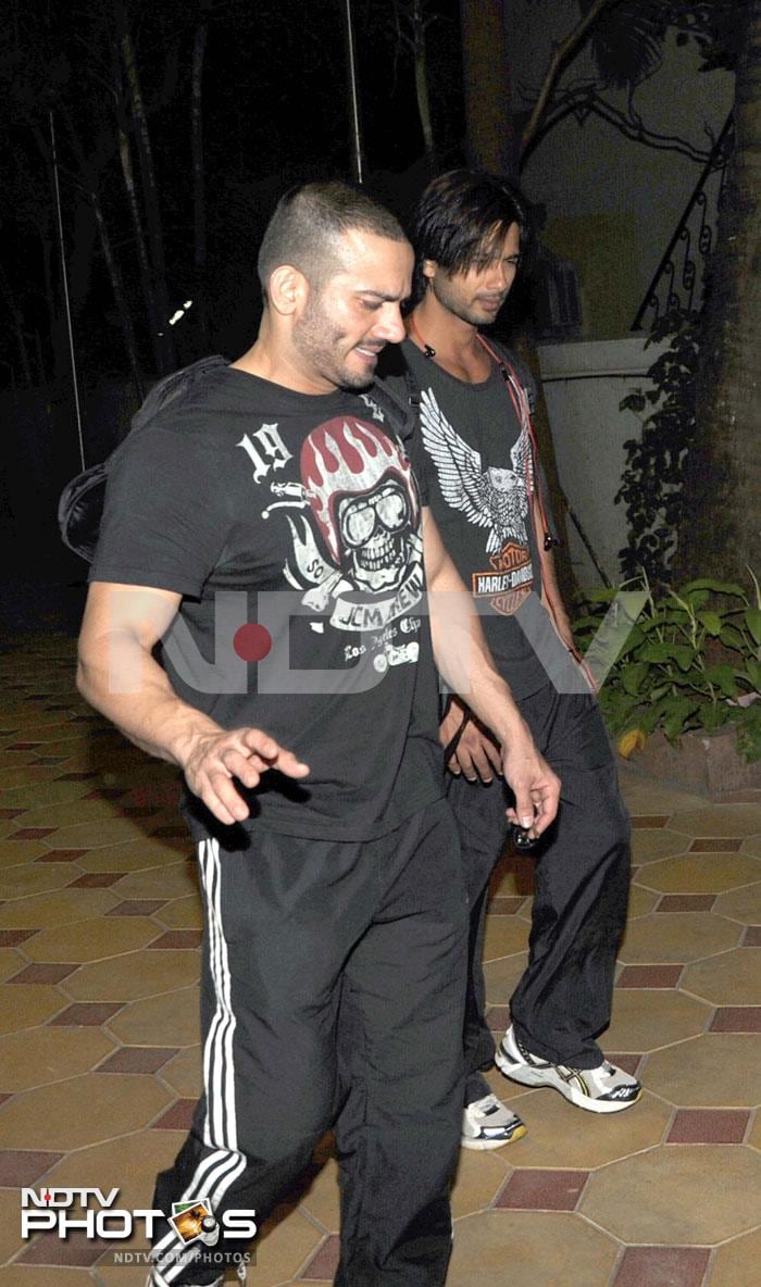 Shahid with his personal trainer