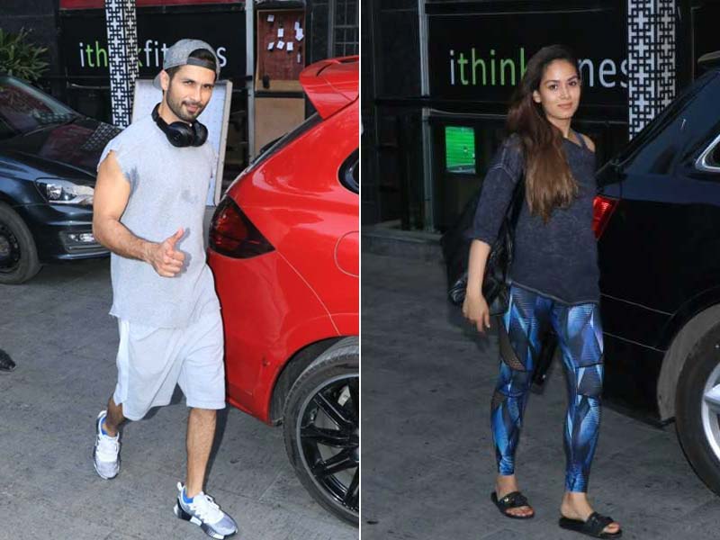 शाहिद कपूर और मीरा राजपूत का बिंदास अंदाज़, जिम के बाहर आए नज़र
