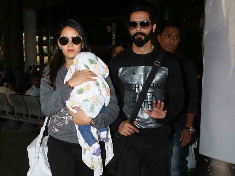 Shahid Kapoor And Mira Rajput Return To Mumbai With Baby Misha