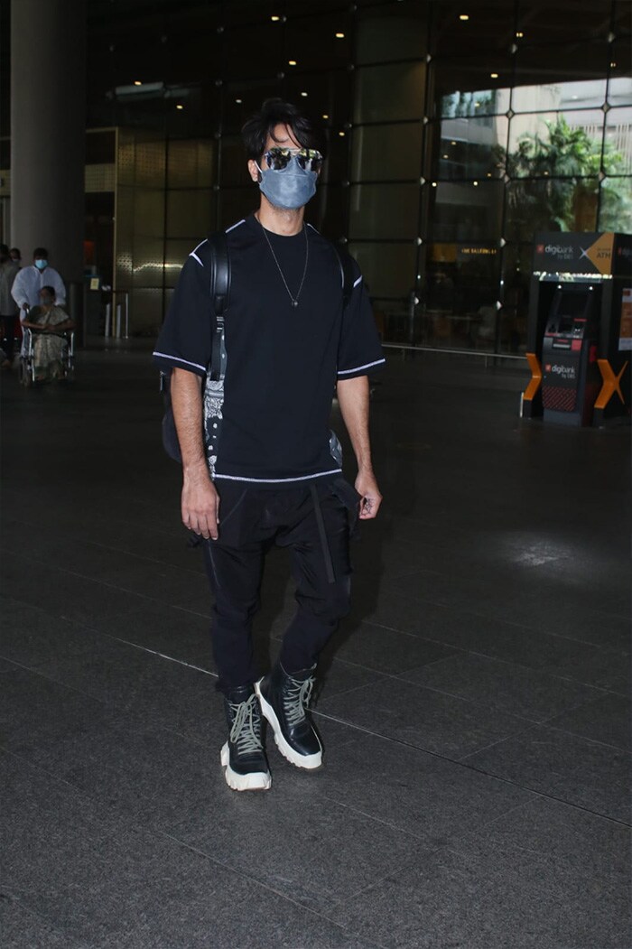 Actor Shahid Kapoor was spotted at the Mumbai airport on Wednesday.