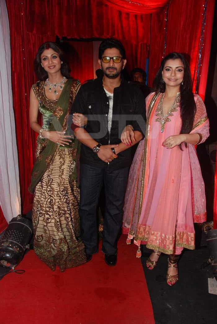 Shilpa Shetty, Arshad Warsi and choreographer Vaibhavi Merchant.