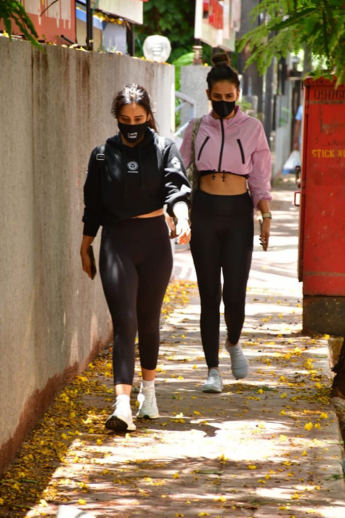 Sisters Neha Sharma and Aisha Sharma were also pictured in Bandra.