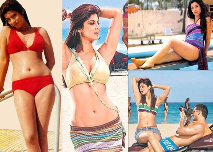 Both actresses have been admired for the body confidence on-screen.  While Dimple's incredible red bikini body from <i>Bobby</i> was the stuff of teenage fantasies at that time, Shilpa's chiselled appearance in <i>Dostana</i> scorched the screens.