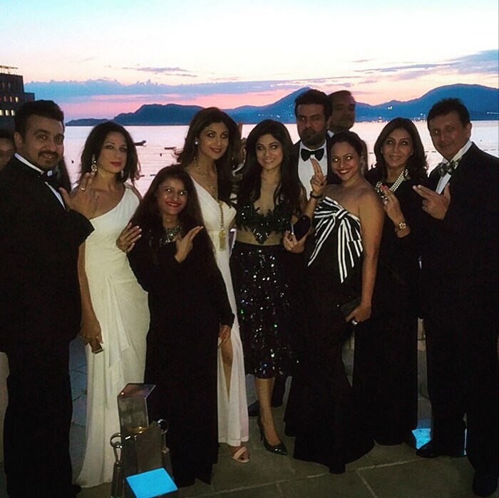 Shilpa's entrepreneur-husband Raj Kundra on June 8 hosted a surprise James Bond-style birthday bash for his wife in Montenegro and invited her close friends and sister for the gala evening. <br><br>This image was posted on Instagram by <a href=" https://instagram.com/officialshilpashetty/" target="_blank" rel="nofollow" >Shilpa Shetty</a>