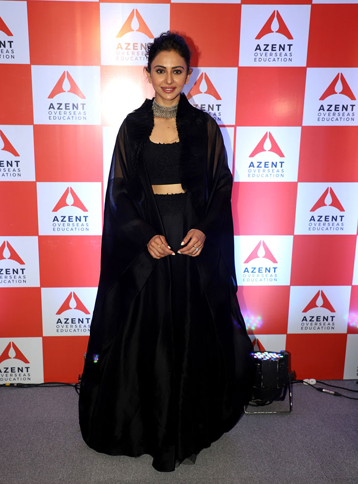 Rakul Preet Singh was photographed at a promotional event.