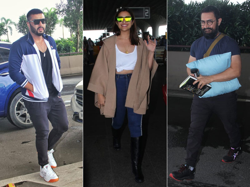 Shooting Stars Aamir, Arjun, Parineeti Fly Out Of Mumbai