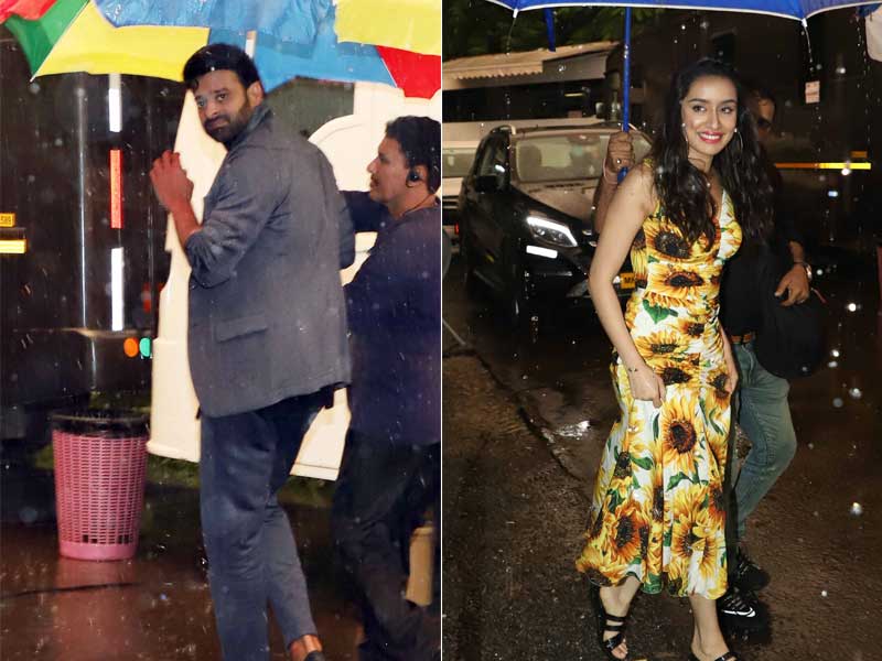 Mumbai Rains Surprise Shraddha And Prabhas With A Splash Mumbai Rains Surprise Shraddha And Prabhas With A Splash