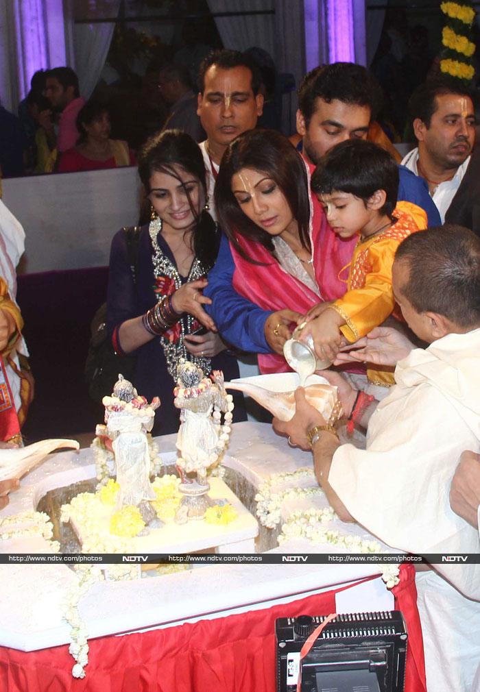 Shilpa, Raj and Their Little Govinda Celebrate Janmashtami