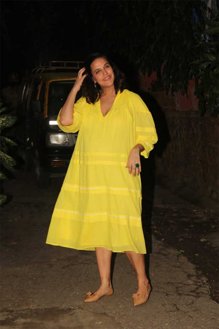 Hello there, Neha Dhupia. She was spotted outside Krome Studios in Mumbai.
