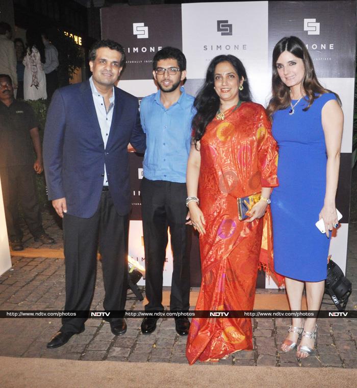Politician Uddhav Thackeray's son Aditya attended the party with his mother Rashmi.