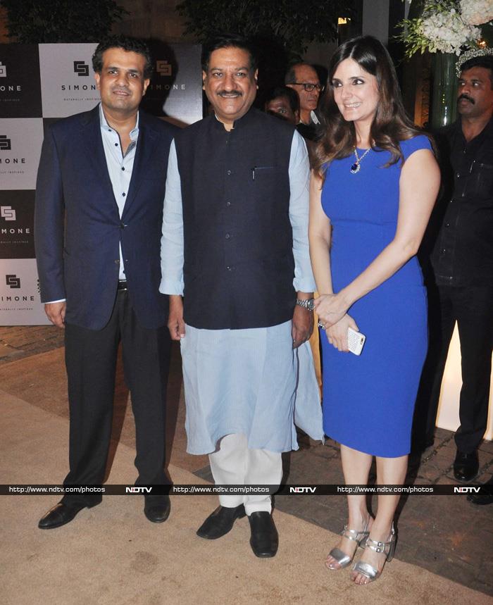 Former Maharashtra Chief Minister Prithviraj Chavan was an unexpected presence.