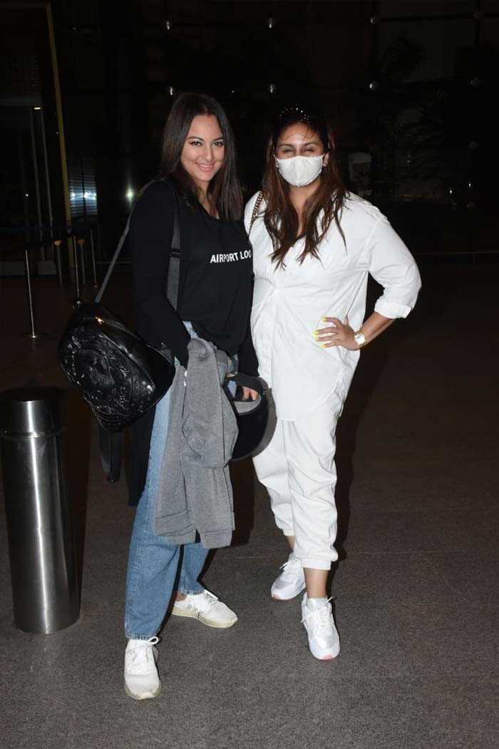 Meanwhile, Sonakshi Sinha and Huma Qureshi were travel buddies on Sunday.