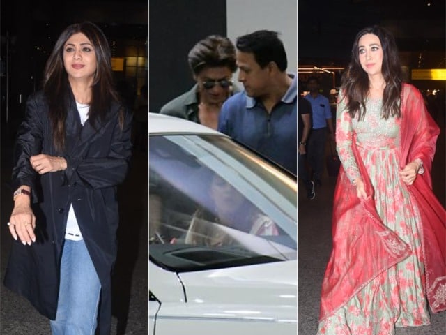 Photo : Sky Full Of Stars: Shah Rukh Khan, Shilpa Shetty And Karisma Kapoor At Airport