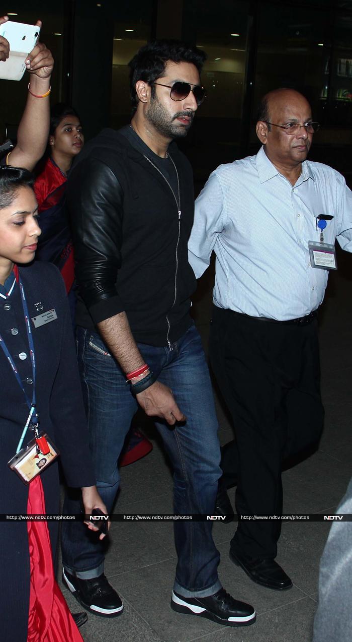 SRK , Deepika, Abhishek Return From the London SLAM