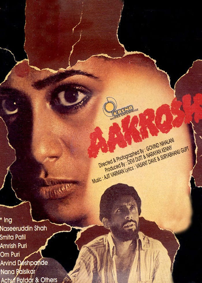 Then came the much acclaimed movie <i>Aakrosh</i> in 1980. Directed by Govind Nihalani, the film had Smita Patil playing the lead with Naseeruddin Shah, Om Puri and Amrish Puri. The movie won the National Film Award for Best Feature Film in Hindi. It also won the Golden Peacock for the Best Film at the International Film Festival of India.