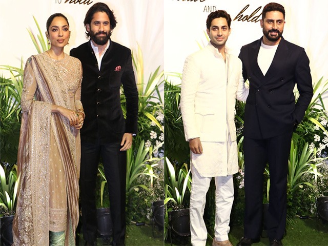 Sobhita Dhulipala-Naga Chaitanya, Abhishek Bachchan-Agastya Nanda At Anurag Kashyap's Daughter's Reception 