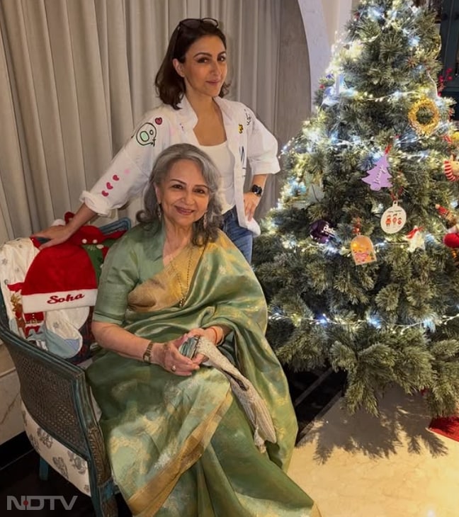 घर को लाइट्स, बेल्स और रंग-बिरंगी सजावट से सजाया हुआ दिखाया गया है. sakpataudi/instagram